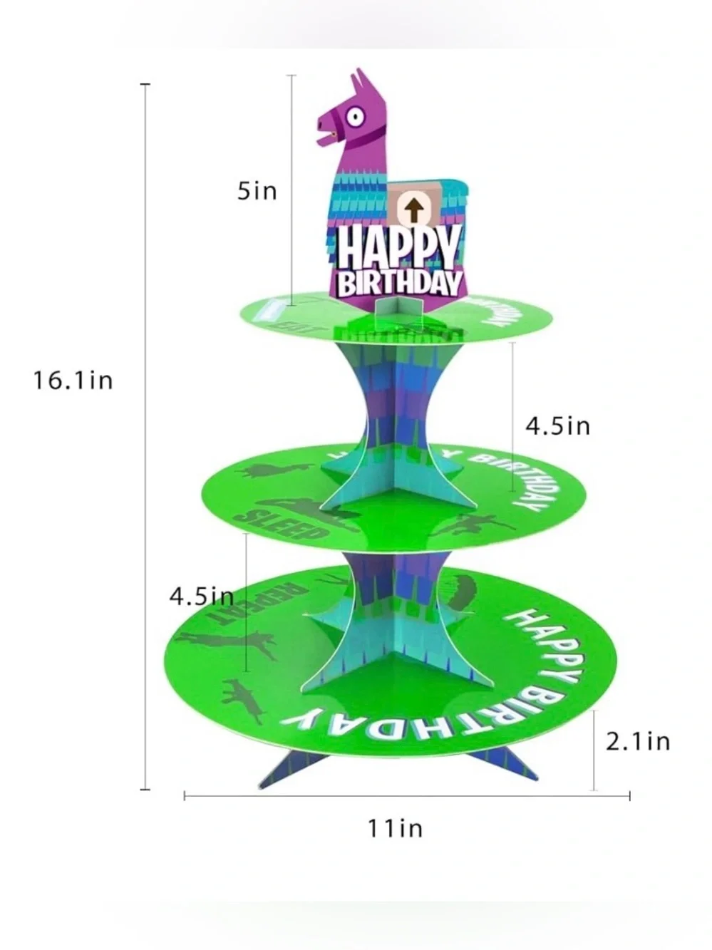 Fortnite-Themed Cupcake Stand & Party Decoration Swirls Set